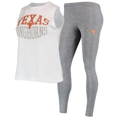Пижамный комплект Concepts Sport Texas Longhorns, угольный