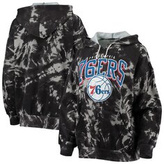 Пуловер с капюшоном Majestic Threads Philadelphia 76Ers, черный