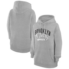 Пуловер с капюшоном G-III 4Her by Carl Banks Brooklyn Nets, серый