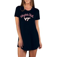 Ночная рубашка Concepts Sport Virginia Tech Hokies, черный