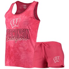 Пижамный комплект Concepts Sport Wisconsin Badgers, красный