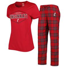 Пижамный комплект Concepts Sport Cincinnati Bearcats, красный
