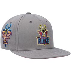 Бейсболка Mitchell &amp; Ness Milwaukee Bucks, угольный