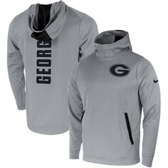 Пуловер с капюшоном Nike Georgia Bulldogs, серый