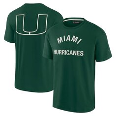 Футболка с коротким рукавом Fanatics Signature Miami Hurricanes, зеленый
