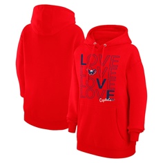 Пуловер с капюшоном G-III 4Her by Carl Banks Washington Capitals, красный