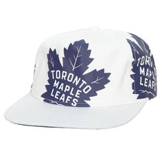 Мужская белая кепка Mitchell &amp; Ness Toronto Maple Leafs In Your Face Deadstock Snapback