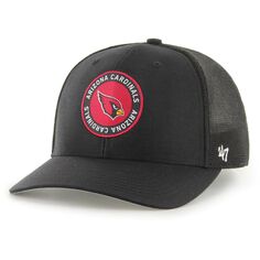 Черная мужская бейсболка Arizona Cardinals &apos;47 представляет гибкую кепку
