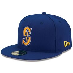 Мужская облегающая шляпа New Era Royal Seattle Mariners Alternate 2 Authentic On Field 59FIFTY