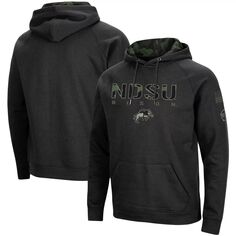 Мужской черный пуловер с капюшоном и камуфляжным принтом Colosseum NDSU Bison OHT Military Appreciation
