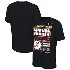 Мужская черная футболка Nike Alabama Crimson Tide 2022 Sugar Bowl Champions Locker Room