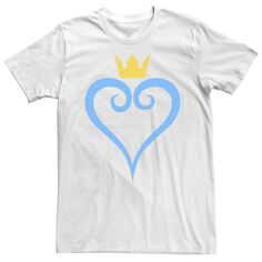 Мужская футболка с логотипом Kingdom Hearts Heart And Crown Licensed Character