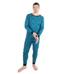 Мужская хлопковая пижама из двух предметов Leveret Moon