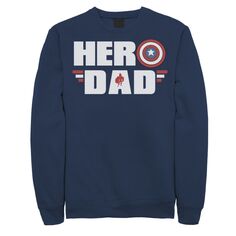 Мужской свитшот с логотипом Marvel «День отца», «Капитан Америка», «Щит, герой, папа»