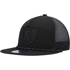 Мужская черная кепка New Era Las Vegas Raiders Illumination Golfer Snapback Trucker Hat