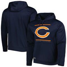 Мужской темно-синий пуловер New Era Chicago Bears с капюшоном и защитой от разделений