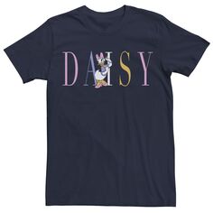 Мужская футболка Disney Mickey And Friends Daisy Duck с простой надписью Licensed Character
