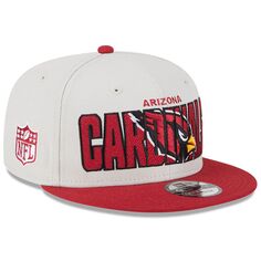 Мужская регулируемая шляпа New Era Stone/Cardinal Arizona Cardinals 2023 NFL Draft 9FIFTY Snapback