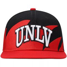 Мужская кепка Mitchell &amp; Ness Red/Black UNLV Rebels Sharktooth Snapback