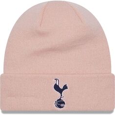 Мужская сезонная вязаная шапка New Era Pink Tottenham Hotspur с манжетами