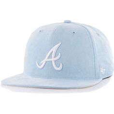 Мужская голубая кепка Atlanta Braves из ультра-замши &apos;47 &apos;47