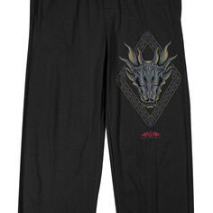 Мужские брюки для сна с логотипом House of Dragon Dragon Head Licensed Character