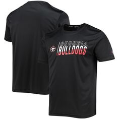 Черная мужская футболка Champion Georgia Bulldogs Slash Stack