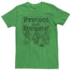 Мужская футболка с надписью «Звездные войны: эвоки защищают наши леса» Licensed Character