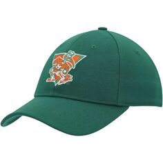 Мужская кепка adidas Green Miami Hurricanes Vault Slouch Flex Hat