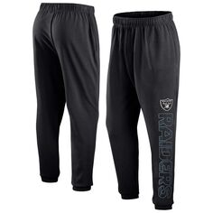 Мужские черные спортивные штаны с логотипом Fanatics Las Vegas Raiders