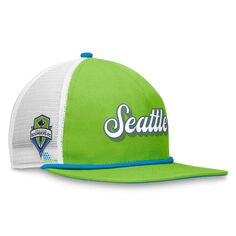 Мужская кепка Fanatics с логотипом зеленого/белого цвета Seattle Sounders FC True Classic Golf Snapback