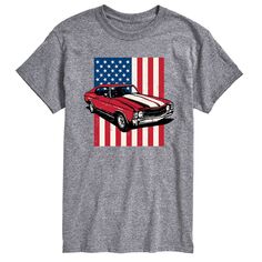 Мужская футболка с рисунком американского флага Muscle Car Licensed Character
