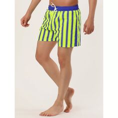 Мужские шорты, летние полосатые шорты для плавания на талии с сетчатой ​​подкладкой и карманами Lars Amadeus