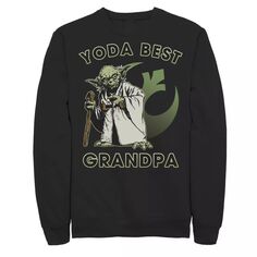 Мужской свитшот с логотипом Star Wars Yoda Best Grandpa Rebel Licensed Character