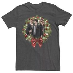 Мужская футболка с рождественским венком в стиле Гарри Поттера для групповых снимков Harry Potter