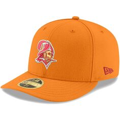 Мужская облегающая шляпа New Era Orange Tampa Bay Buccaneers Omaha Throwback Low Profile 59FIFTY