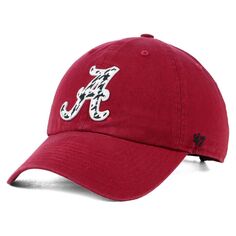 Регулируемая шапка Alabama Crimson Tide &apos;47 с узором «гусиные лапки» — малиновый