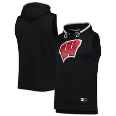 Мужская черная толстовка без рукавов Under Armour Wisconsin Badgers Game Day Tech