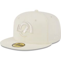 Мужская приталенная шляпа New Era Cream Los Angeles Rams Color Pack 59FIFTY