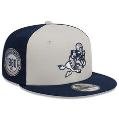 Мужская кепка New Era кремового/темно-синего цвета Dallas Cowboys 2023 Sideline Historic 9FIFTY Snapback Hat
