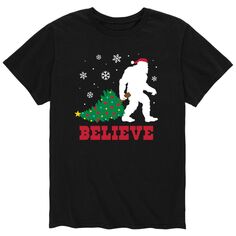 Мужская рождественская футболка Sasquatch Believe Licensed Character