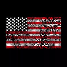 Американский флаг Fireworks — мужская толстовка с круглым вырезом Word Art LA Pop Art