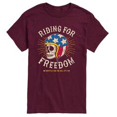 Мужская футболка Riding For Freedom с рисунком черепа Licensed Character