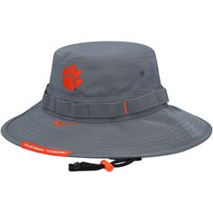 Мужская серая панама Nike Clemson Tigers Boonie Performance