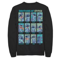 Мужской свитшот Disney Lilo &amp; Stitch Emotions Of Stitch с сетчатой ​​вставкой