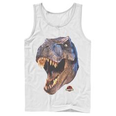 Мужская майка с принтом «Парк Юрского периода» T-Rex Head Roar Licensed Character