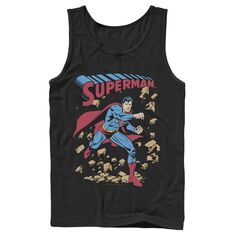 Мужской винтажный постер из комиксов DC «Супермен Smash Rocks», майка DC Comics