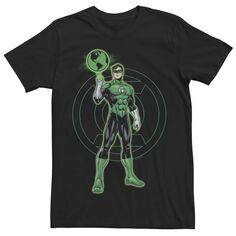 Мужская футболка «Лига справедливости» с зеленым фонарем и зеленой землей Licensed Character