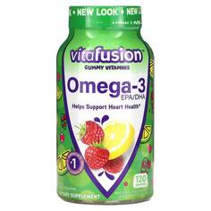 Омега-3 ЭПК/ДГК VitaFusion малиновый вкус, 120 жевательных таблеток