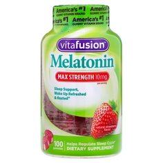 Мелатонин Максимальной Силы Действия VitaFusion, клубничный, 100 жевательных таблеток
